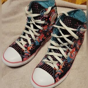 Converse Chuck Taylor Size 6 Junior All Stars Hi Top 654210F Floral Sneakers